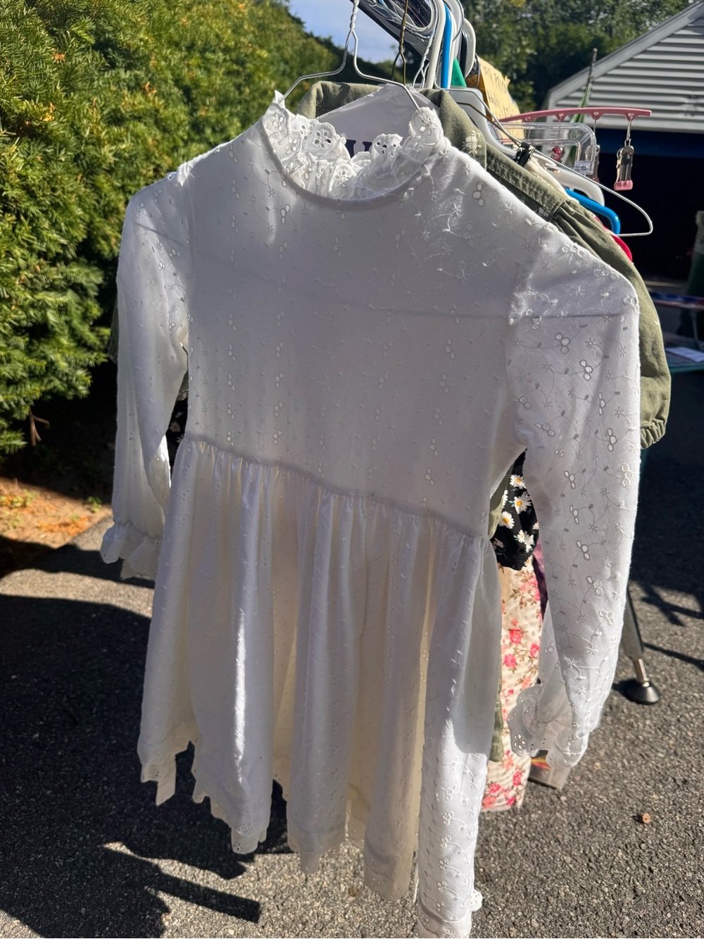 Cinderella White Eyelet Peplum Dress